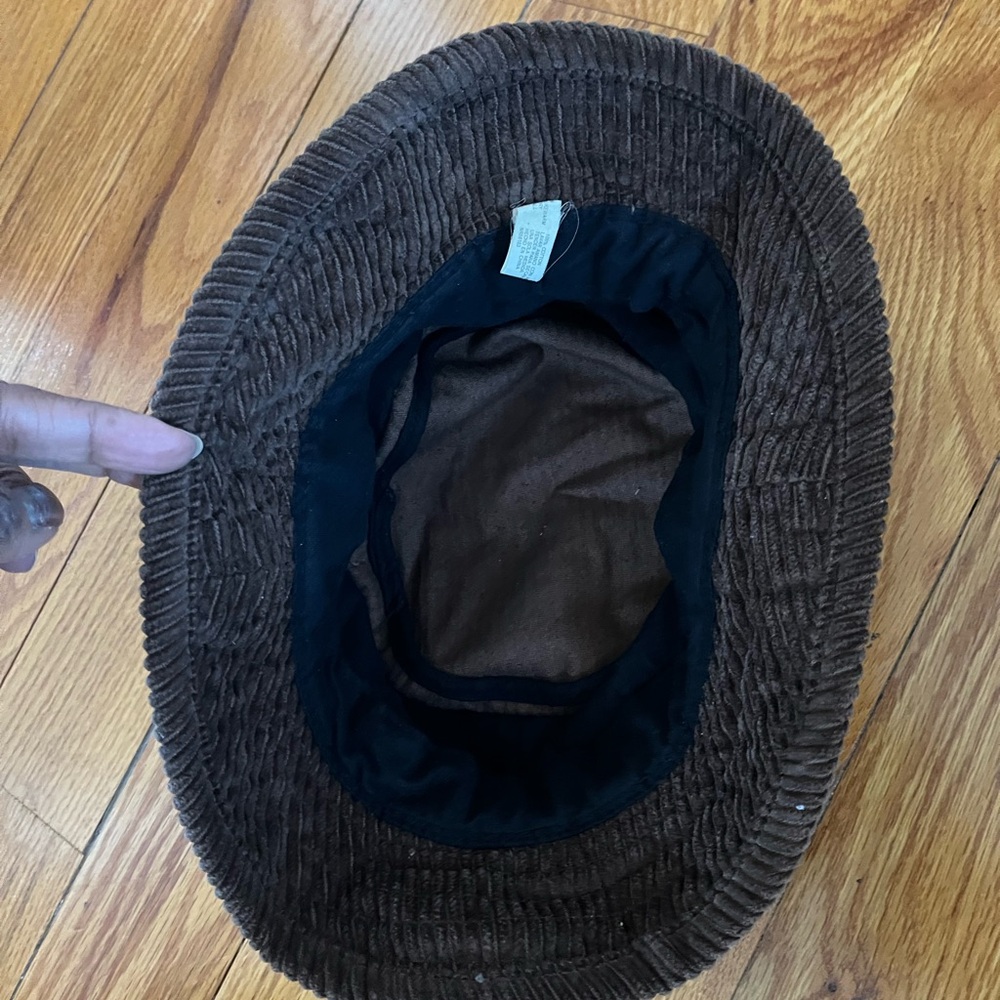 Women's Brown Corduroy Bucket Hat - Picture 3 of 3